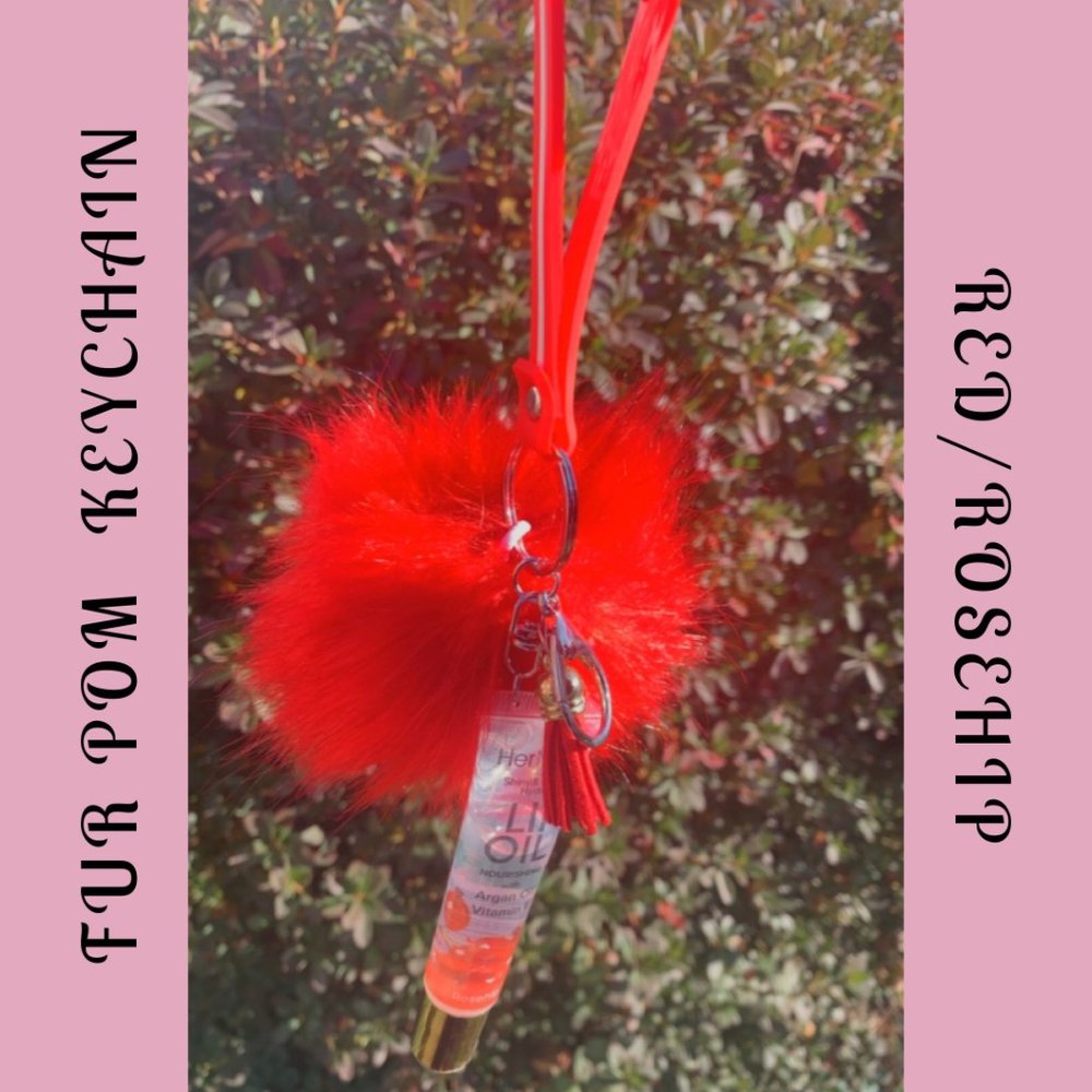 Fur Pom Keychains - Picture 7 of 16